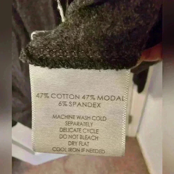 White + Warren Cotton Modal Blend Gray Long Sleeve Top Size L - Picture 3 of 4